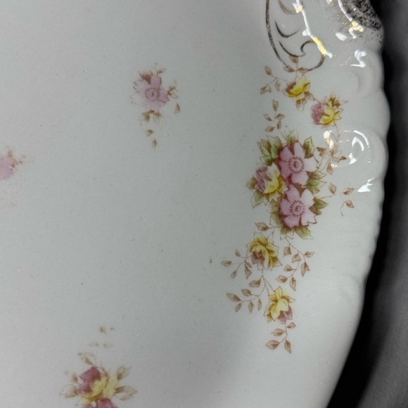 Charles Ahrenfeldt Antique French porcelain Oval Floral...